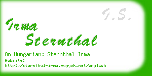 irma sternthal business card